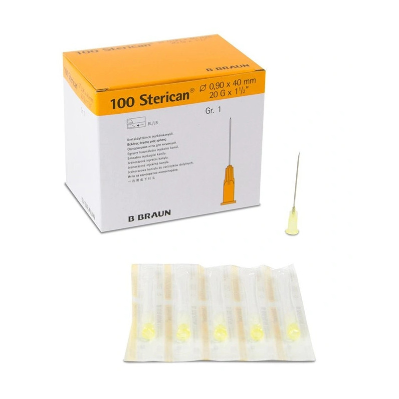 Jednorázové injekční jehly žluté 0,9x40mm 100ks Braun