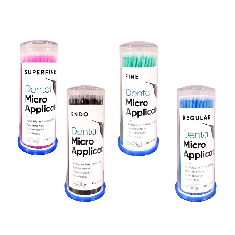 BeGreat aplikační štětečky, superfine 1,5mm, růžové, 100 ks