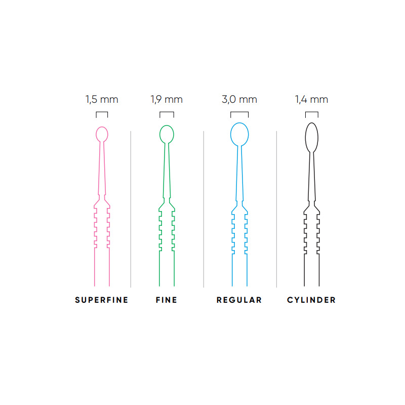 BeGreat aplikační štětečky, superfine 1,5mm, růžové, 100 ks