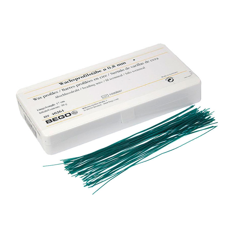 Voskový drát řezaný zelený 0,8mm 30g