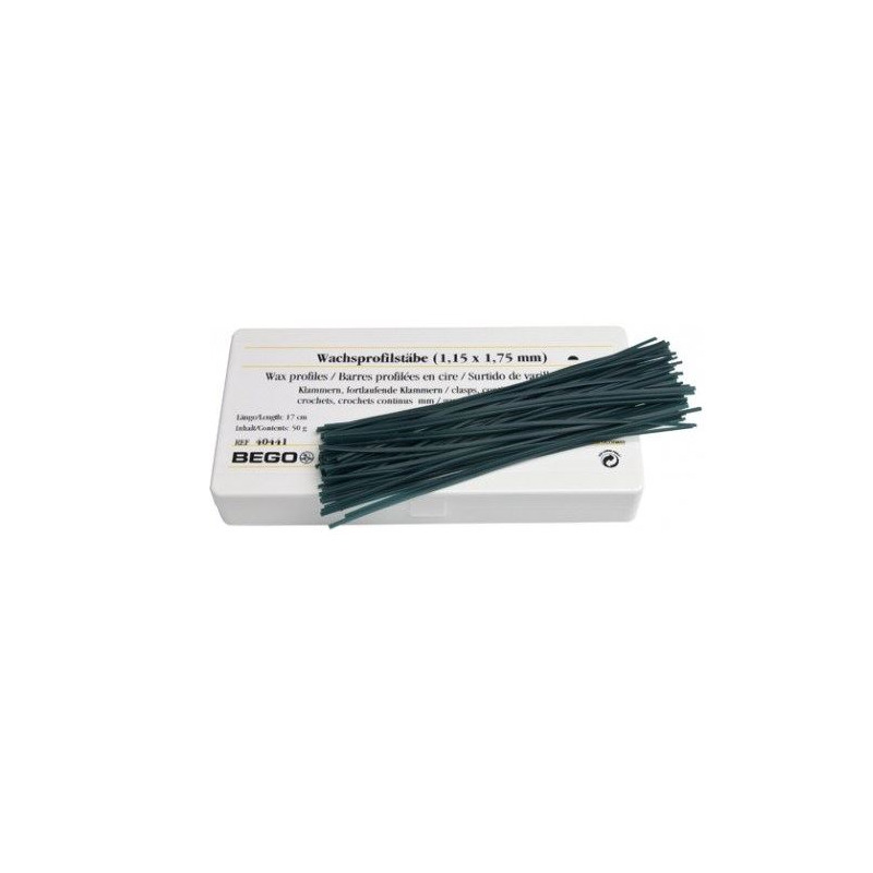 Voskové dráty profilované průběžné spony 1,15x1,75mm  50g