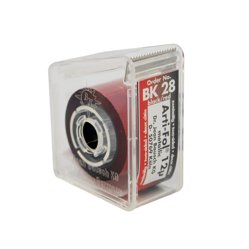 Artikulačnífólie M 2-str.černo/červ.BK28 22mm/20m 12µ