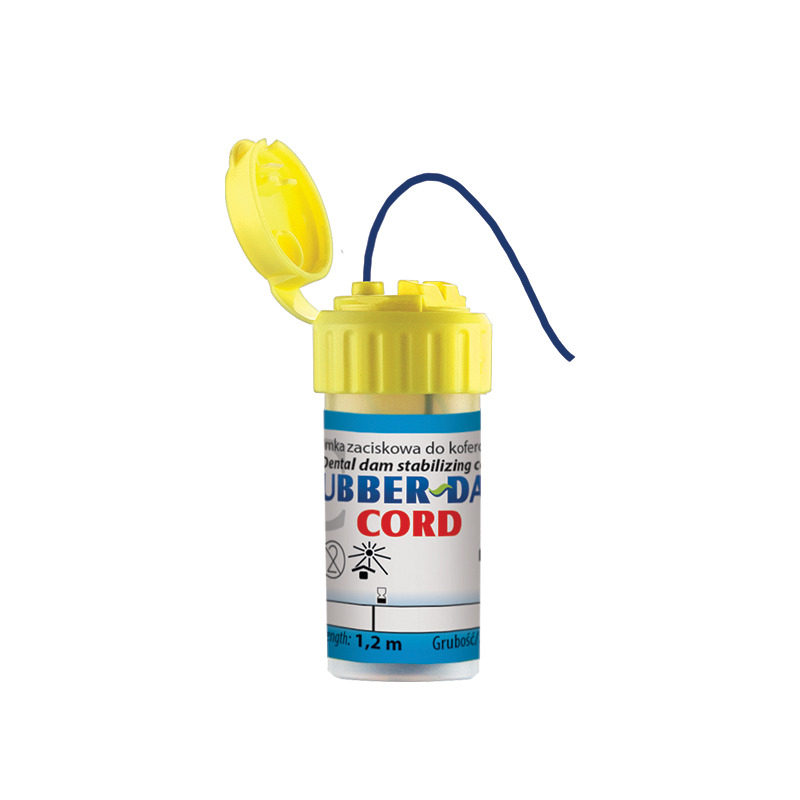 Rubber Dam cord 1,2m modrý- jemný