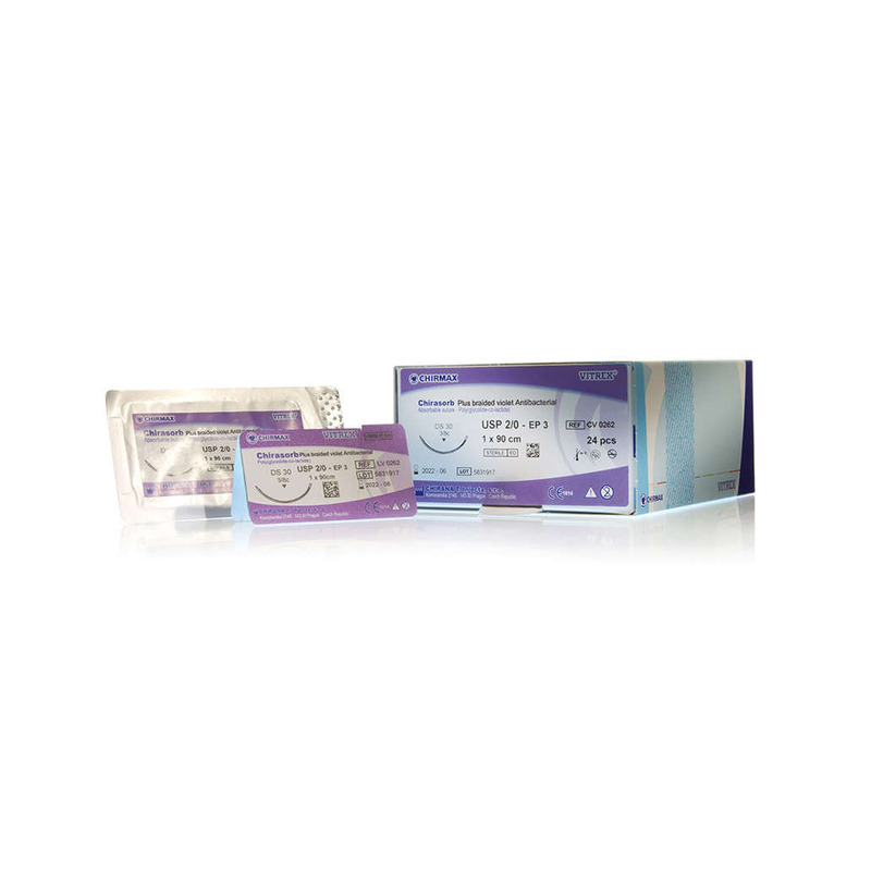 CHIRASORB braided violet 0,7EP, USP 6,0, HR 18, 0,75 m