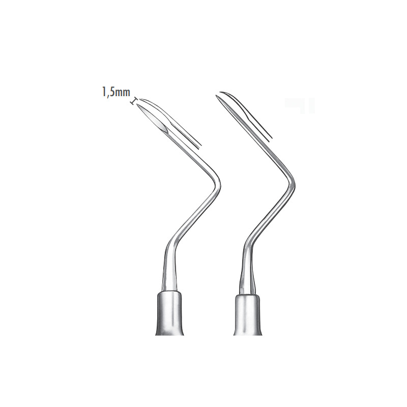 Páka na zbytky kořene 1,5mm se zoubky