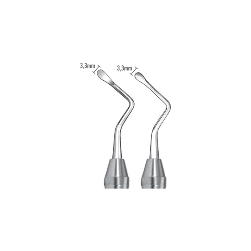 Exkochleační lžičky LiquidSteel Lucas lopatkové 3,3 mm