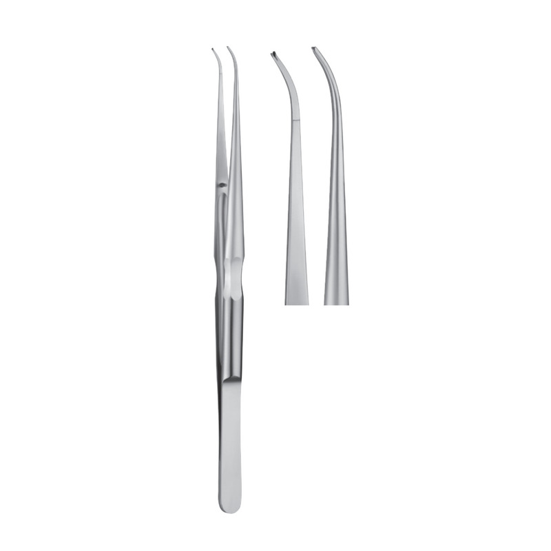 Pinzeta mikro LiquidSteel zahnutá 18 cm