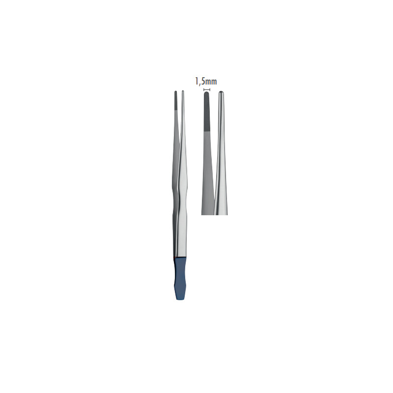 Pinzeta LiquidSteel Rockhard anatomická 16cm/1,5mm