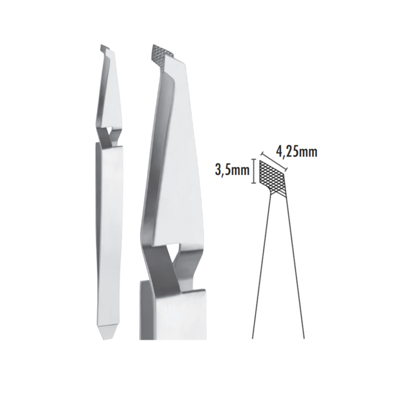 Pinzeta pro zámky k přímému lepení s pozicionérem 13,5 cm