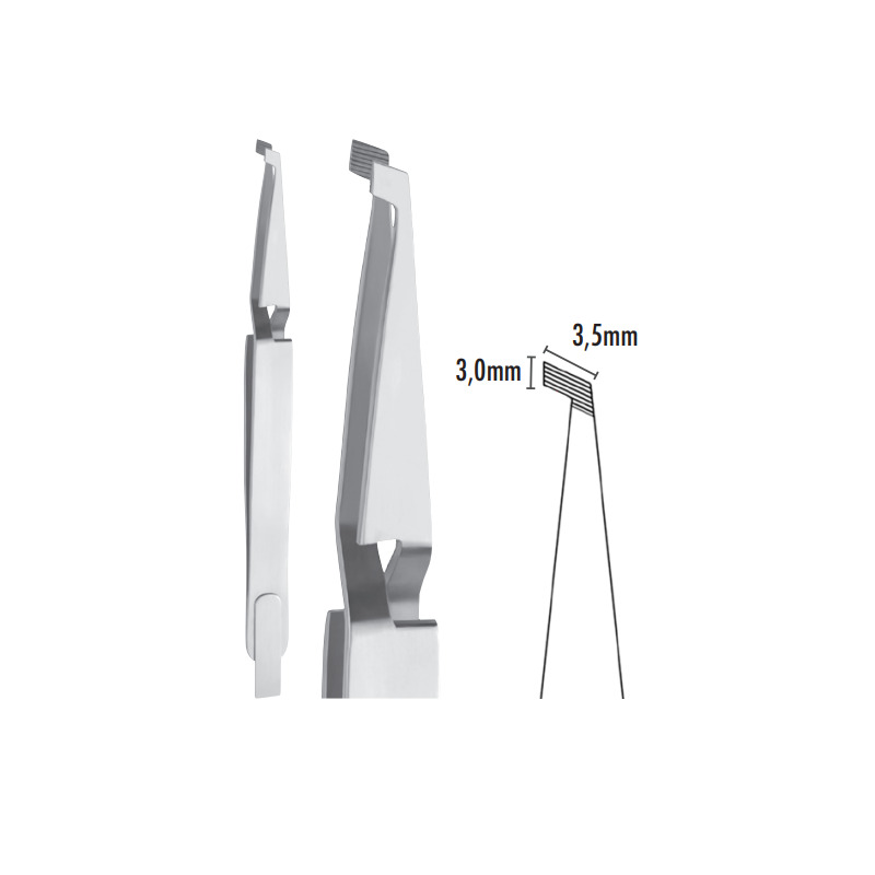 Pinzeta pro zámky k přímému lepení s pozicionérem 14 cm