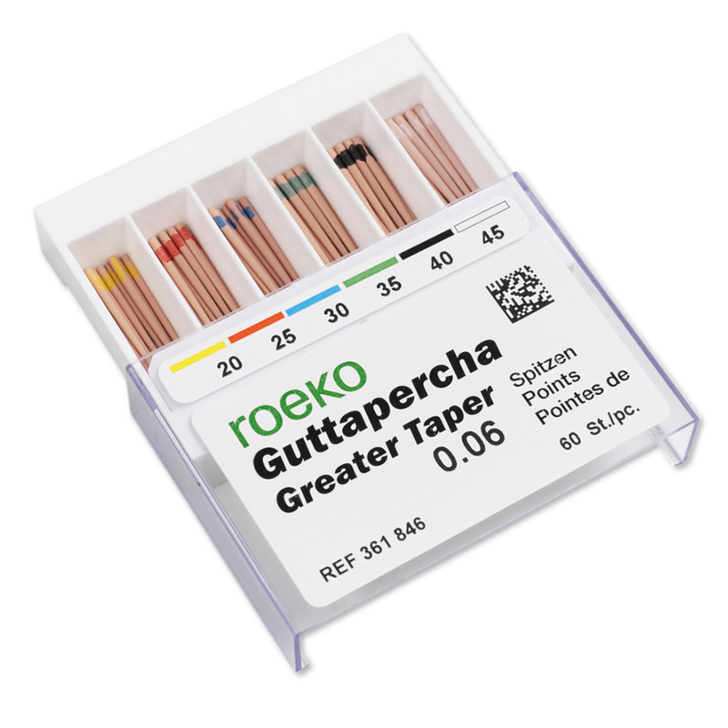 Čepy gutaperč. Roeko, Greater Taper 0,06 #40