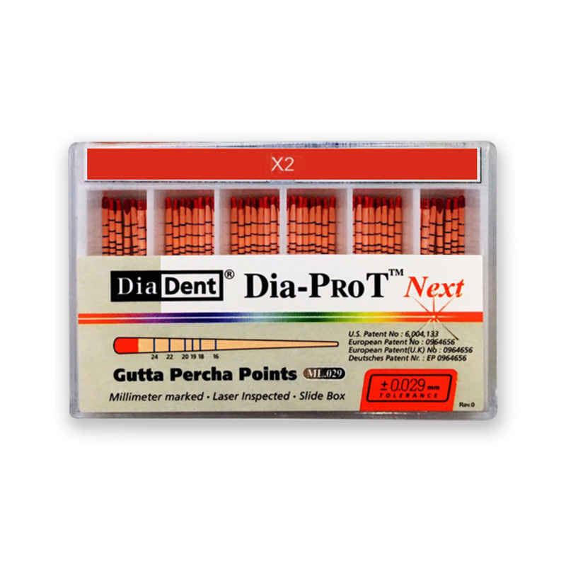 Čepy Gutaperčové Dia-ProT Next X2, 60ks