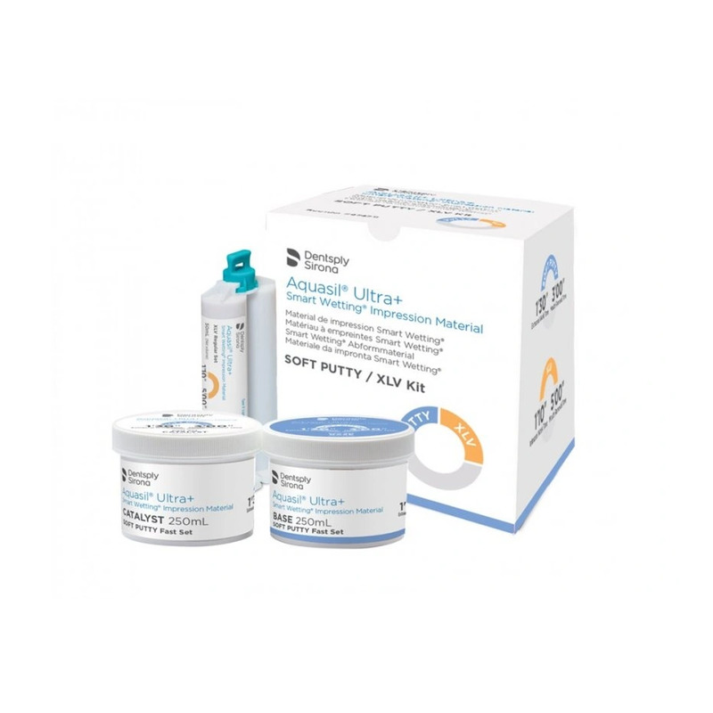 Aquasil Ultra+ Soft Putty, rychle tuhnoucí, 2x 250 ml+ XLV normálně tuhnoucí, 50ml