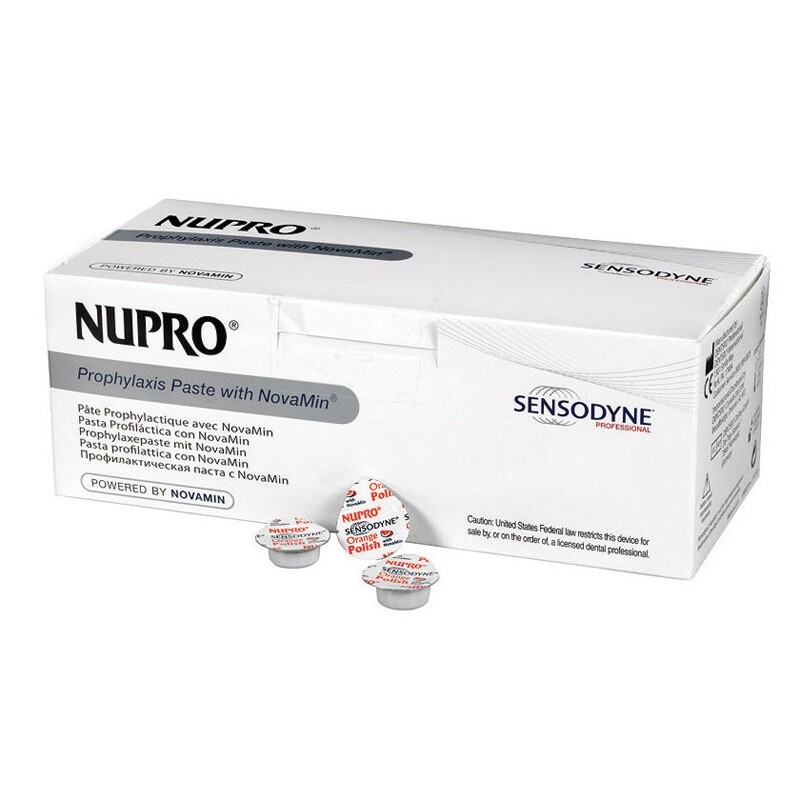 Nupro Sensodyne leštící orange  s fluoridy 175x1,9g kalíšky