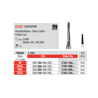 Chirurgická fréza FG C161.316.016 (3ks/bal)