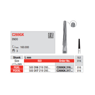 Chirurgická fréza FG C269.316.016 (3ks/bal)