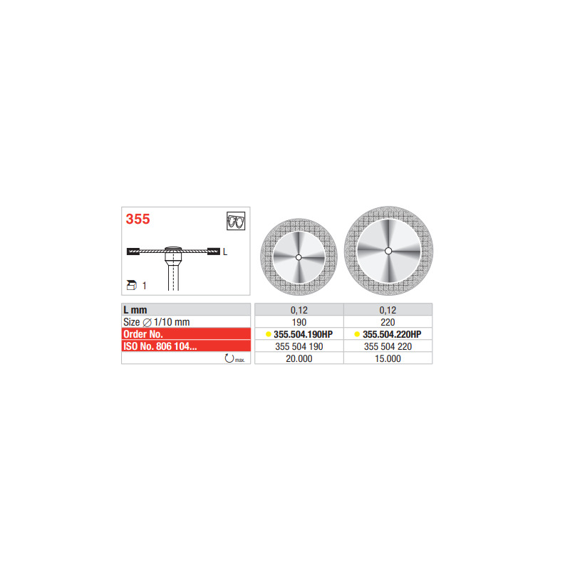 Disk diamantový SF 355.504.190