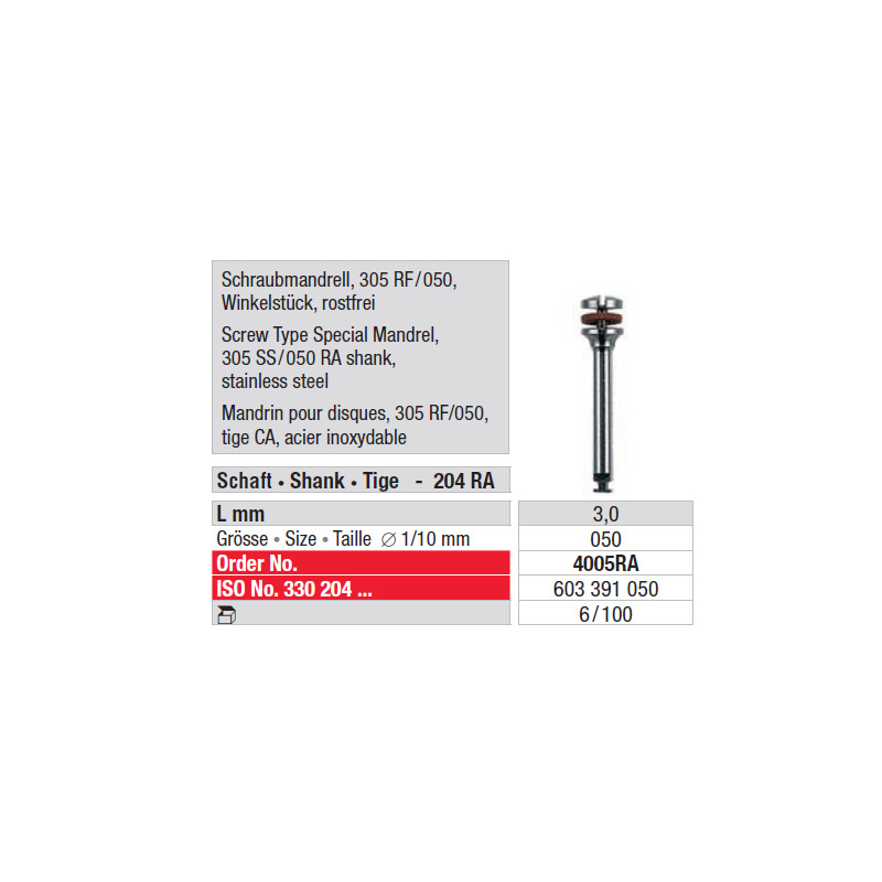 Mandrel 4005 RA  6 ks