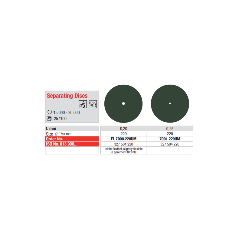 Disk separační 22x0,2mm (100ks/bal)