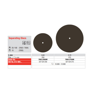 Disk řezací 37,5x0,7mm (25ks/bal)