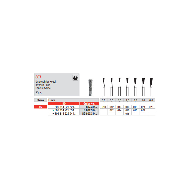 Diamant FG 807.012G (5ks/bal)