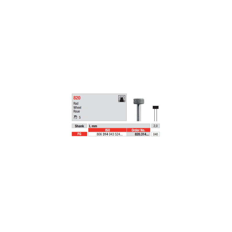 Diamant FG 820.040 (5ks/bal)