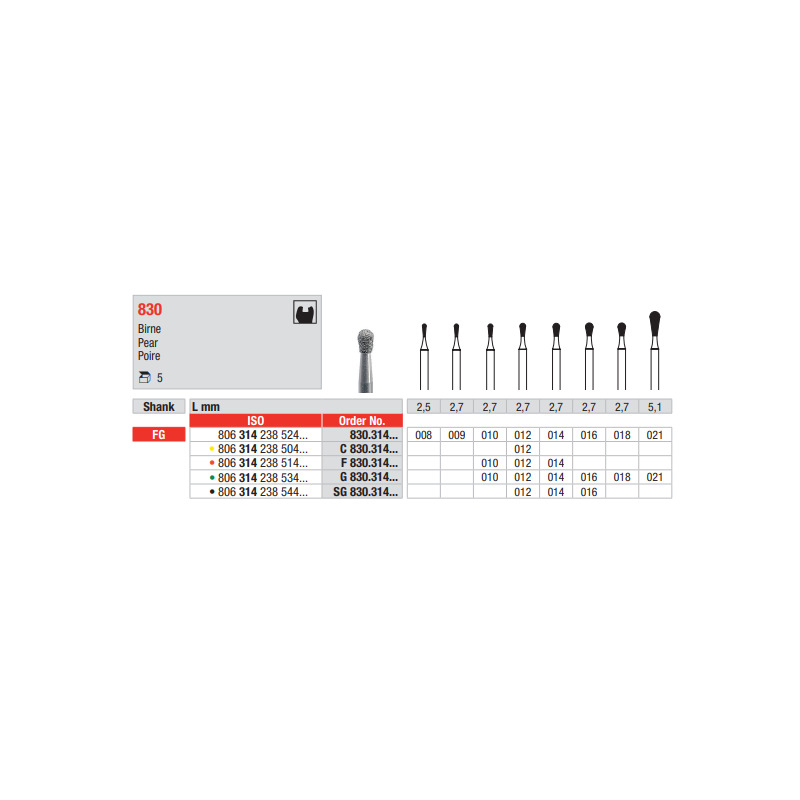 Diamant FG 830.010 (5ks/bal)