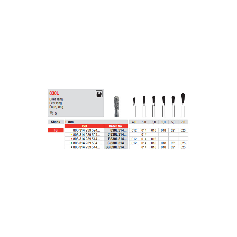 Diamant FG 830L.012F (5ks/bal)