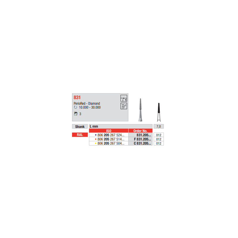 Diamant PerioRed RAL 831.205.012 (3ks/bal)