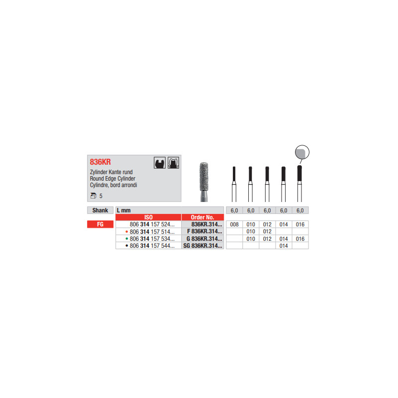 Diamant FG 836KR.014 SG (5ks/bal)