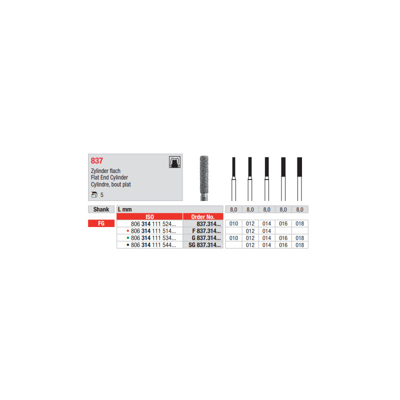 Diamant FG 837.010G  5 ks
