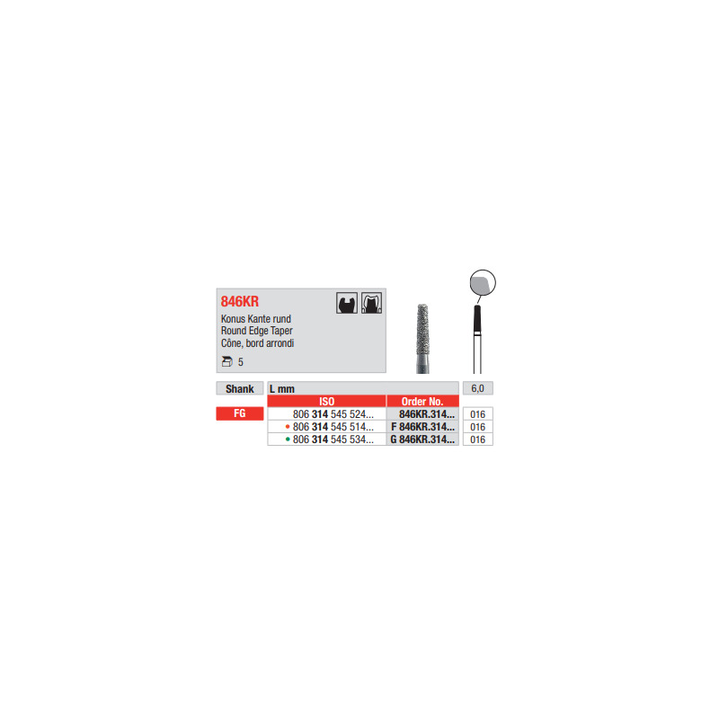 Diamant FG 846KR.016 (5ks/bal)