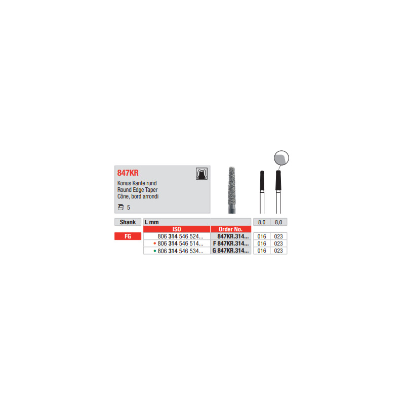 Diamant FG 847KR.016 (5ks/bal)