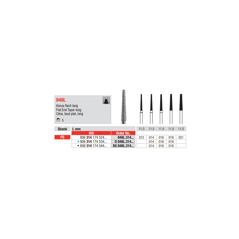 Diamant FG 848L.014G (5ks/bal)