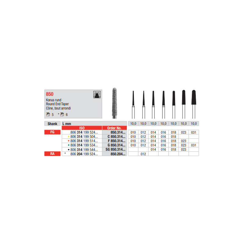Diamant FG 850.010F (5ks/bal)