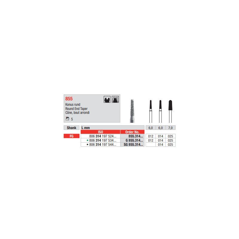 Diamant FG 855.025SG (5ks/bal)