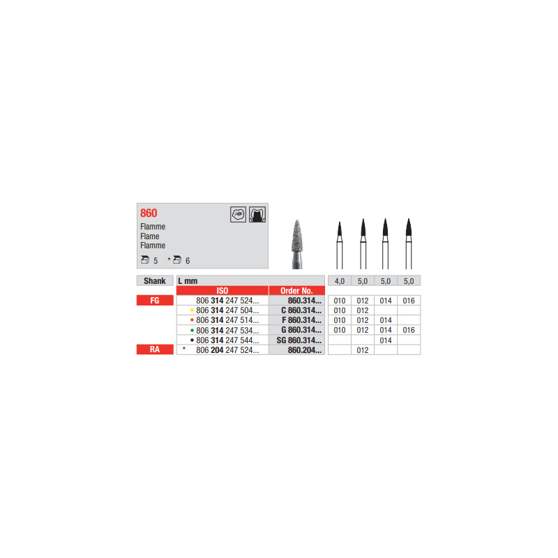 Diamant FG 860.012F (5ks/bal)
