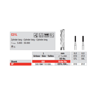 Tvrdokovový vrtáček HP C21  L.010 (5ks/bal)