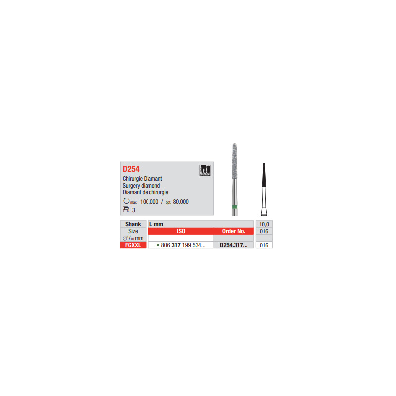 Diamant FG D254.016 (3ks/bal)