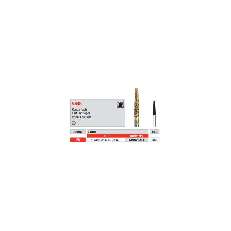 Diamant FG Diacut MLT GV848.018  (5ks/bal)