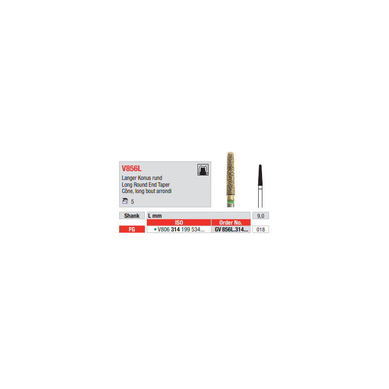 Diamant FG Diacut MLT GV856L.018  (5ks/bal)