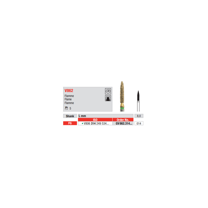 Diamant FG Diacut MLT GV862.014  (5ks/bal)