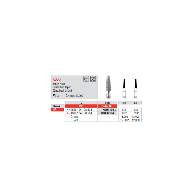 K - Diamant HP K856.018 (3 ks/bal)