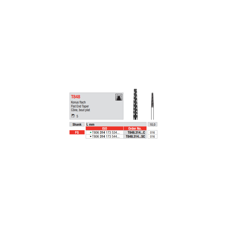 Diamant turbo FG T848.016C (5ks/bal)
