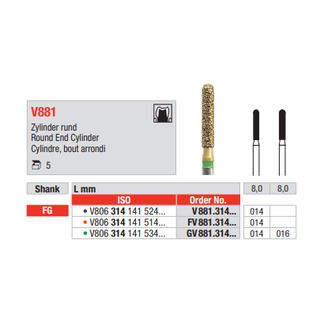 Diamant FG Diacut MLT V881.014  (5ks/bal)
