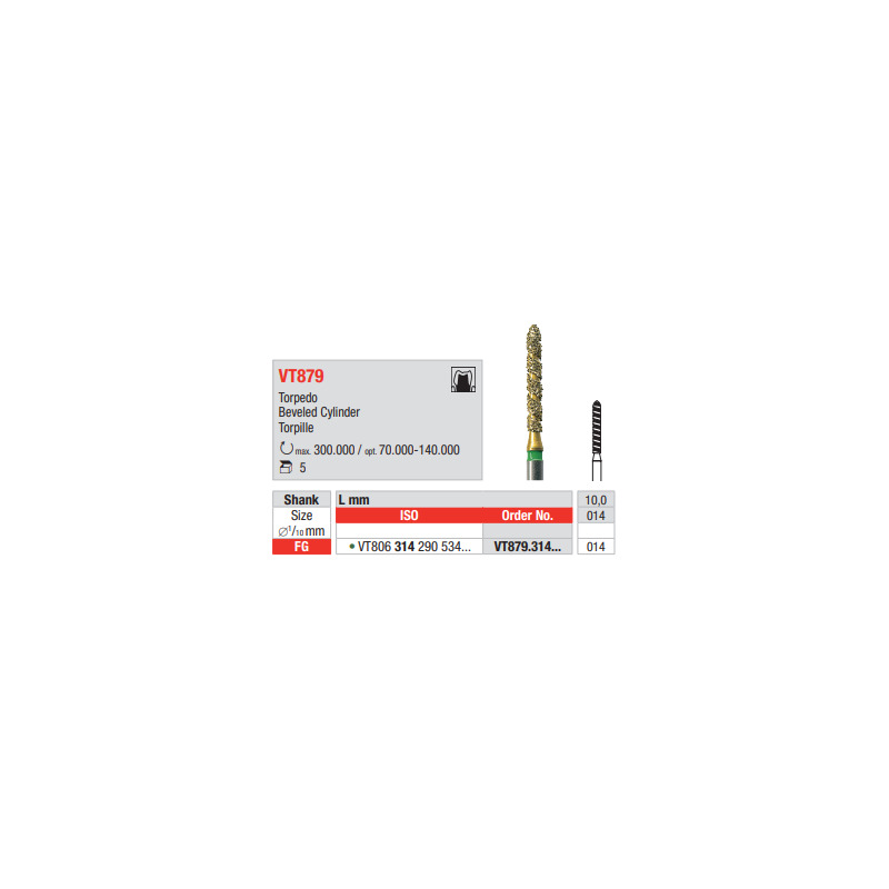 Diamant FG Diacut MLT VT879.014 (5ks/bal)