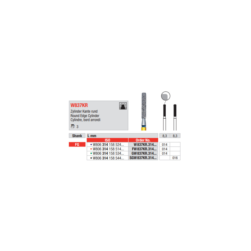 Diamant FG White Tiger GW837KR.014 (3ks/bal)