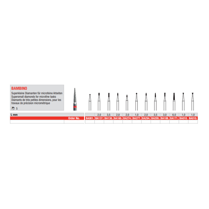 Diamanty pro mikropreparaci sort. (12ks/bal)