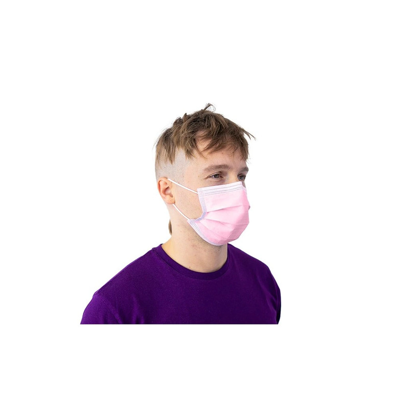 Ústenky jednorázová, 3 vrstvá, 175 x 93 mm, 50 ks, růžová