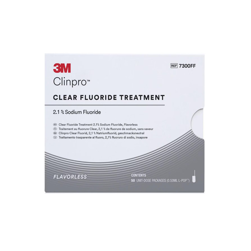 Clinpro Clear Fluoride lízátka L-Pop bez příchutě 50 ks